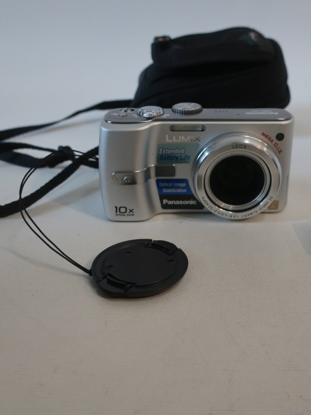 Panasonic Lumix DMC-TZ1 Silver 5MP 10x Optical Zoom Untested Compact Camera